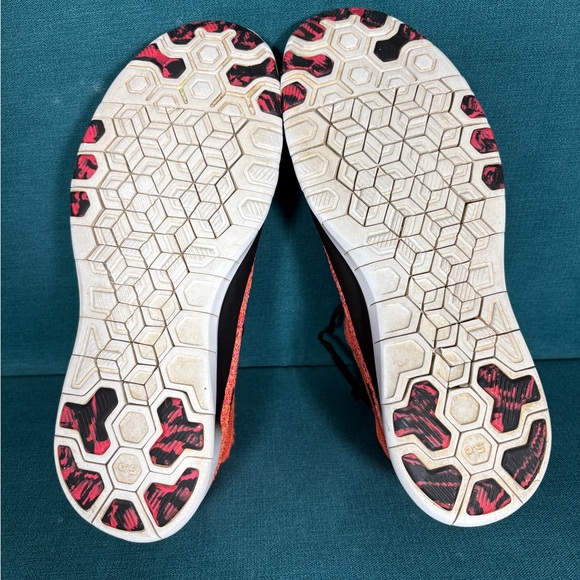 Nike Free 5.0 TR Flyknit Running Shoes Womens Sz 9 Citrus Pink - Picture 7 of 8